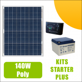 Kit panneau solaire 140W 12V avec régulateur et batterie