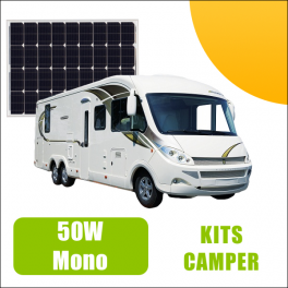 Kit panneau solaire 50W 12V Camping Car