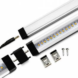 Réglette LED aluminium 0m30 39 LED SMD blanc chaud
