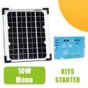 Kit panneau solaire monocristalin 10W 12V et régulateur 5A