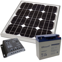 Starter + kits solaires (Panneau + Régulateur + Batterie)