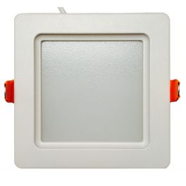 Plafonnier LED 12W 230V carré encastrable blanc neutre