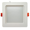 Plafonnier LED 12W 230V carré encastrable blanc chaud