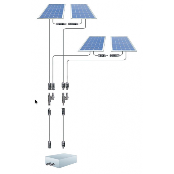 Connecteur de câble solaire mâle et femelle de type Y, 1 paire x 1 à 4,  IP67 1 à 4 Y 4Y - AliExpress
