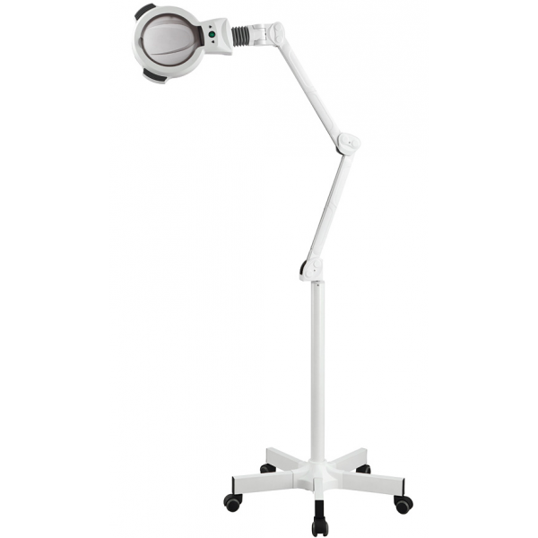 Lampe loupe LED professionnelle pied roulettes 5 dioptries Weelko