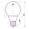 Ampoule LED bulbe douille E27, 4W 230V, blanc chaud