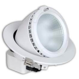 Plafonnier LED Pro encastrable orientable 38W 230V blanc chaud