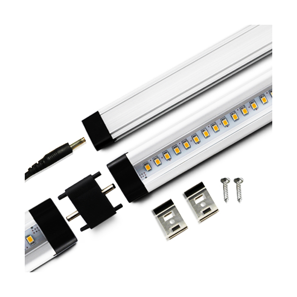 Réglette LED aluminium 0m30 39 LED SMD blanc chaud à 11,90€