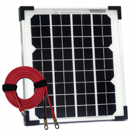 Panneau solaire 10W monocristallin avec câble 2m50