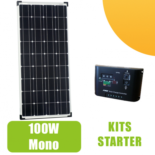 JWS Panneau solaire monocristallin 100 W 12 V 